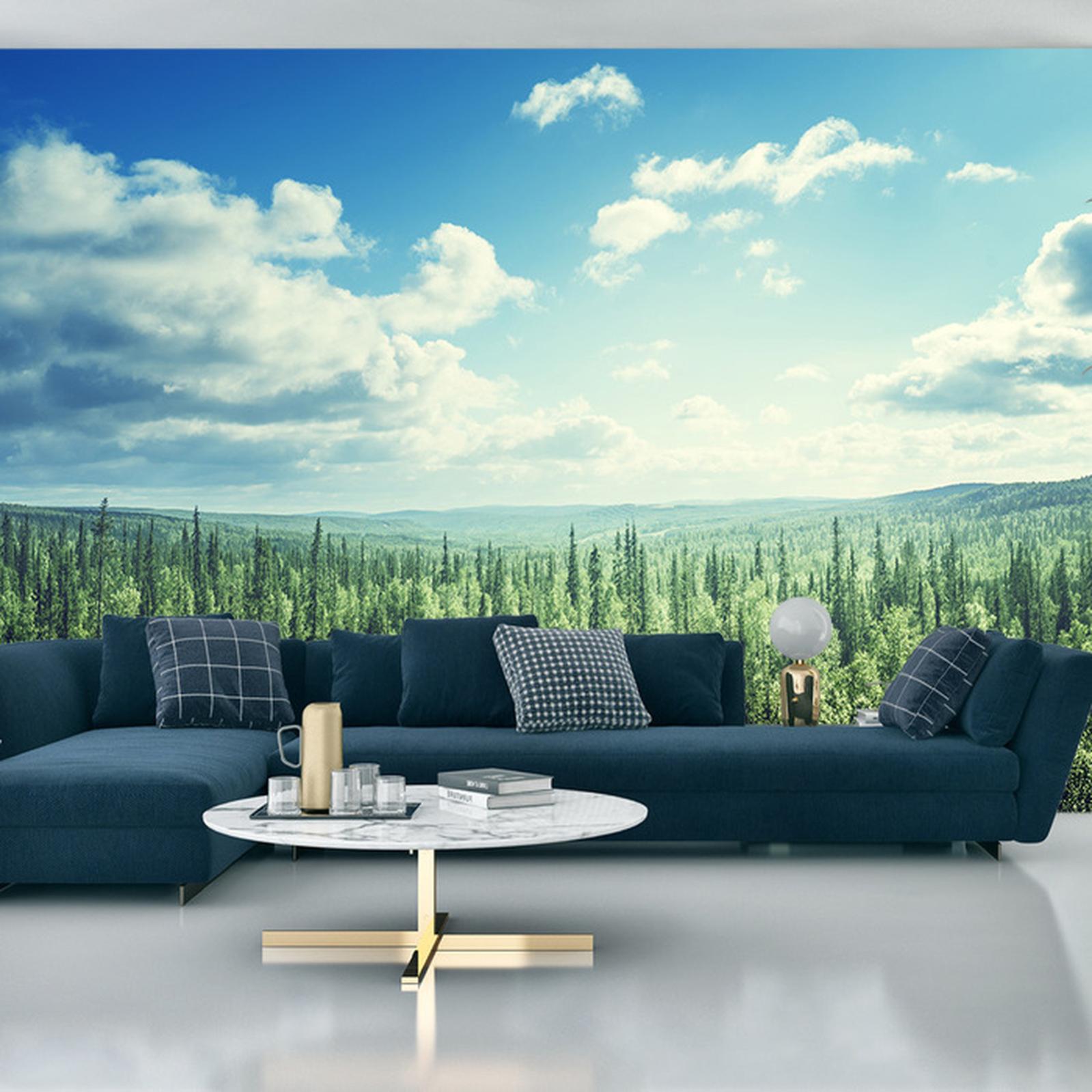 Adesivo Murale Per Porta Prato Di Alberi Della Foresta Halloween 77 X 200 Cm Decalcomanie Per Porte In Pvc Rimovibili 3D Per Carta Da Parati Per Porte Per Decorazioni Per La Casa
