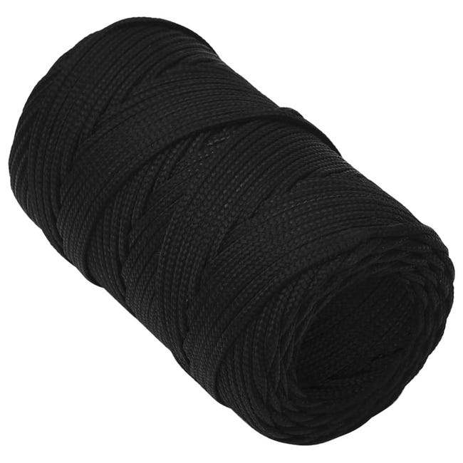 Lot de 2 mètres de corde nylon 3 brins noire 10 mm - Un grand marché