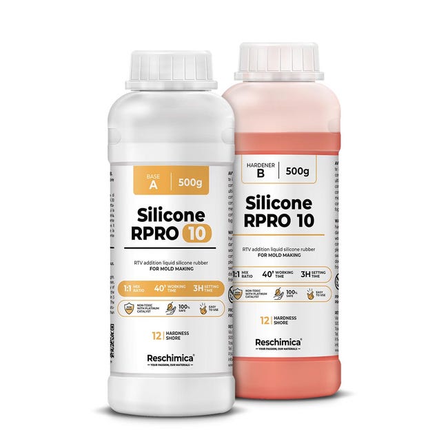 diferente a Pila de vanidad R PRO 10 Silicona Líquida para la Fabricación de Moldes de Silicona, No  Tóxica Y Rápida 1: 1 (1 kg) | Leroy Merlin