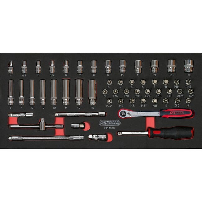 KS Tools - Composition d'outils électricien en caisse métallique