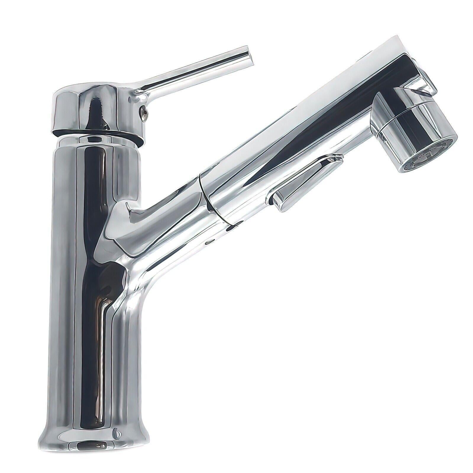 Rubinetto Lavabo Bagno Alto Rubinetto Bagno Alto Estraibile - Acciaio Inox Nichel Spazzolato Con 2 Modalità Rubinetto Vasca Da Bagno - 10