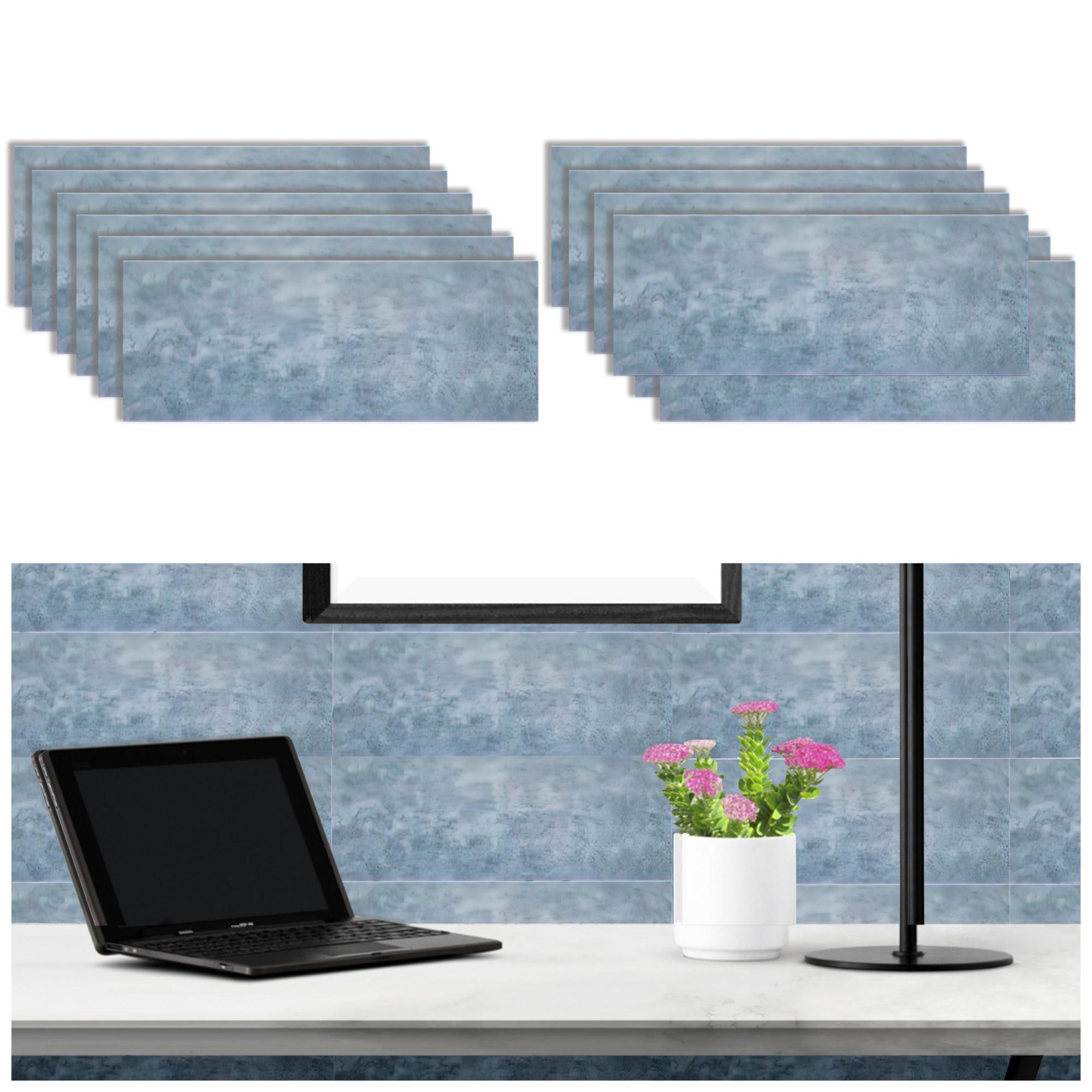 Adesivi per Piastrelle 20x20 cm Motivo Floreale - Kit DIY 20 Pezzi