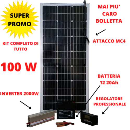 Kit pannello solare da 4000 W con batteria e inverter, sistema di