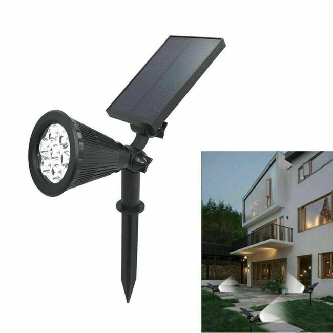 FARETTO LED DA GIARDINO RICARICABILE 3.5W CON PANNELLO SOLARE CON FARETTO LED DA GIARDINO RICARICABILE 3.5W CON PANNELLO SOLARE CON