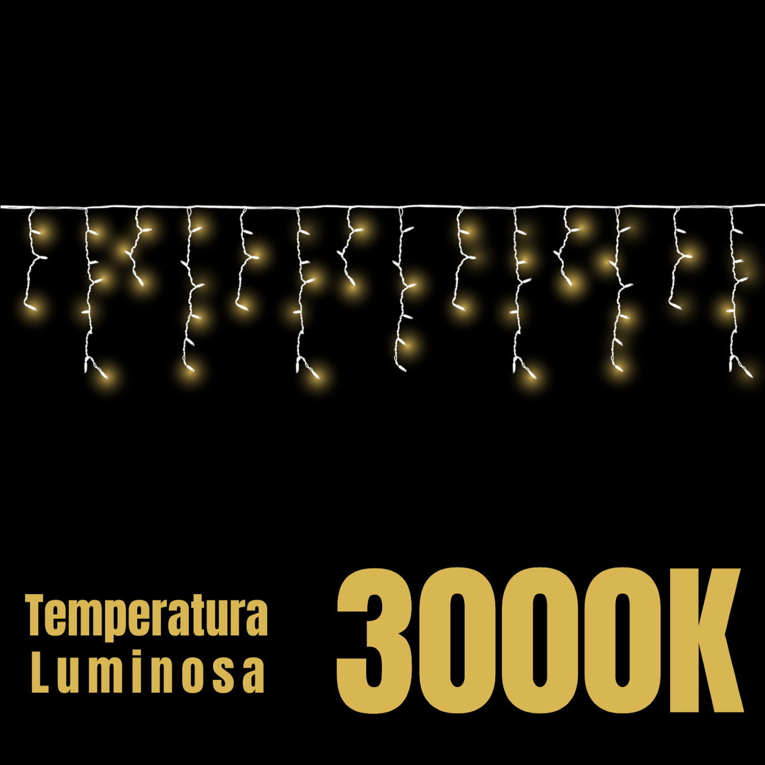 Luci da Esterno  Catena Luminosa a Batteria 6m 60 nanoLed - Bianco Caldo