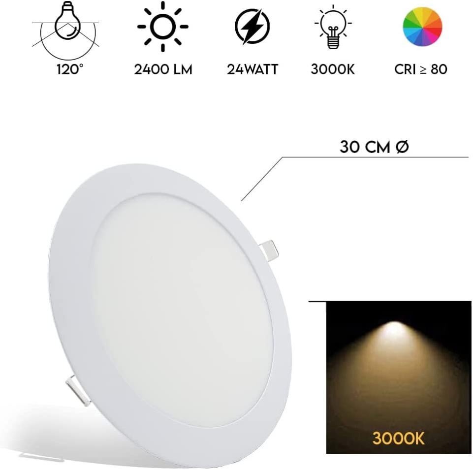 MEIQ 3 X PANNELLO LED QUADRATO DA SOFFITTO LUCE FREDDA 6500 K PLAFONIERA DA INCASSO (18W (22x22cm - copertina