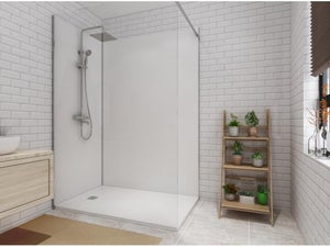 LOT de 5 Panneaux Muraux pour salle de bains en Aluminium Gris - 120x210cm  - WALL'IT - Aurlane