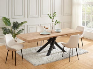 Table de salle à manger rectangulaire extensible en bois L160/240 - MALLET