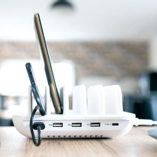 Station De Charge USB Moto Avec Voltmètre Et Thermomètre - Double Port 2.1A, étanche, Pour GPS Et Smartphones