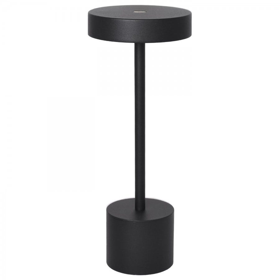 CANDY Lampe de table avec chargeur et câble USB IP54 1x2W LED 230lm  H.30xD.11,8cm Noir
