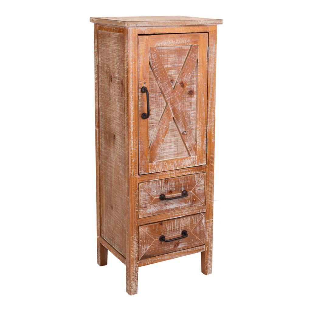Armoire en bois 2 tiroirs 1 porte Leroy Merlin
