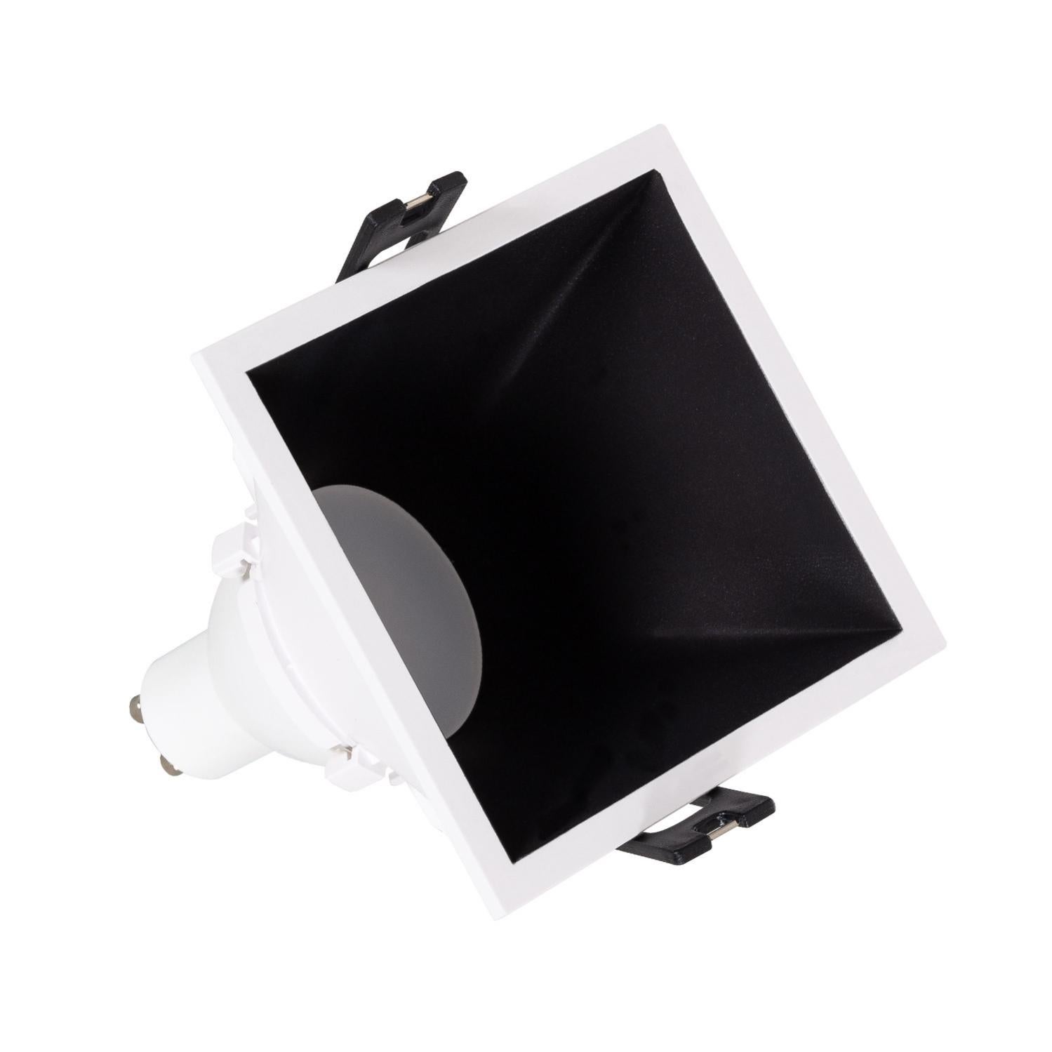 Spot LED Downlight Carré 45º GU10 6W Coupe 85x85mm Faible UGR PC No