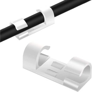 Elfcam® - Clips de Cable Adhesif Reglable pour Gestion de Cable a Fibre  Optique, Attache Fil et le Cordon dans la Maison ou le Burde 60)