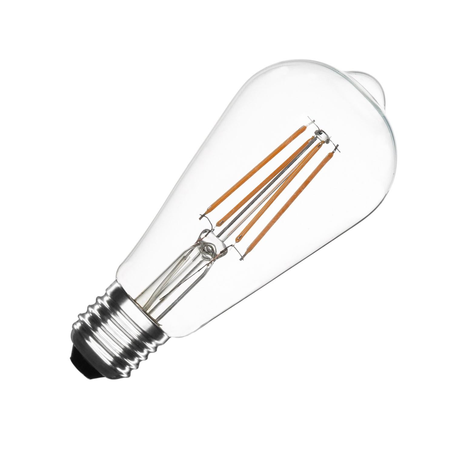 Ampoule LED Filament E27 6W 540 lm ST64 Blanc Neutre 4000K 4500K 360º