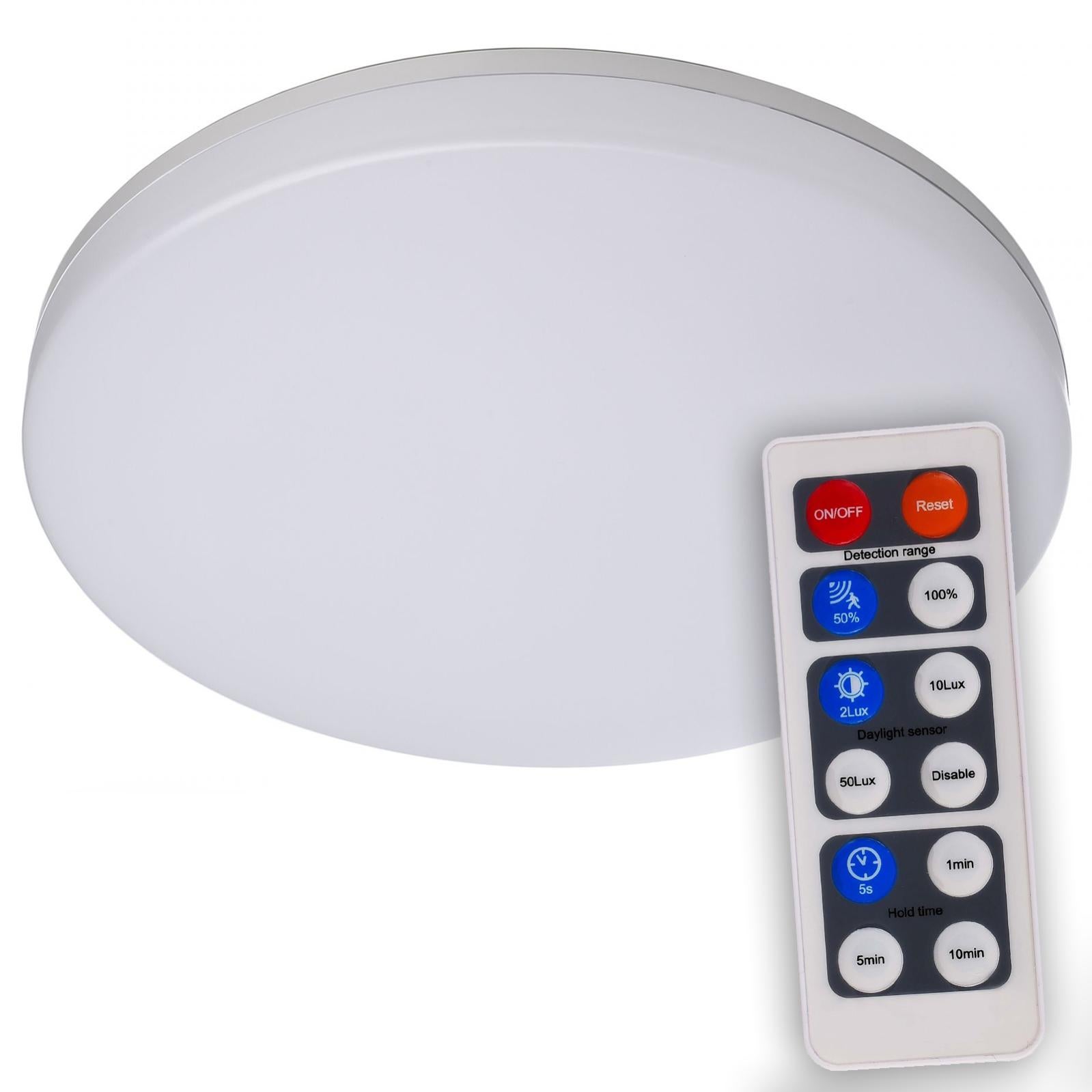 Plafoniera LED Rotonda Ricaricabile Con Sensore Di Movimento E Telecomando - Wireless, Dimmerabile, 3 Temperature Colore, 5400mAh Per Corridoi E Scale - 2