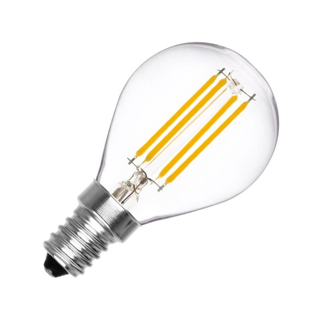 Ampoule LED filament E14 4 W blanc chaud kit de 3
