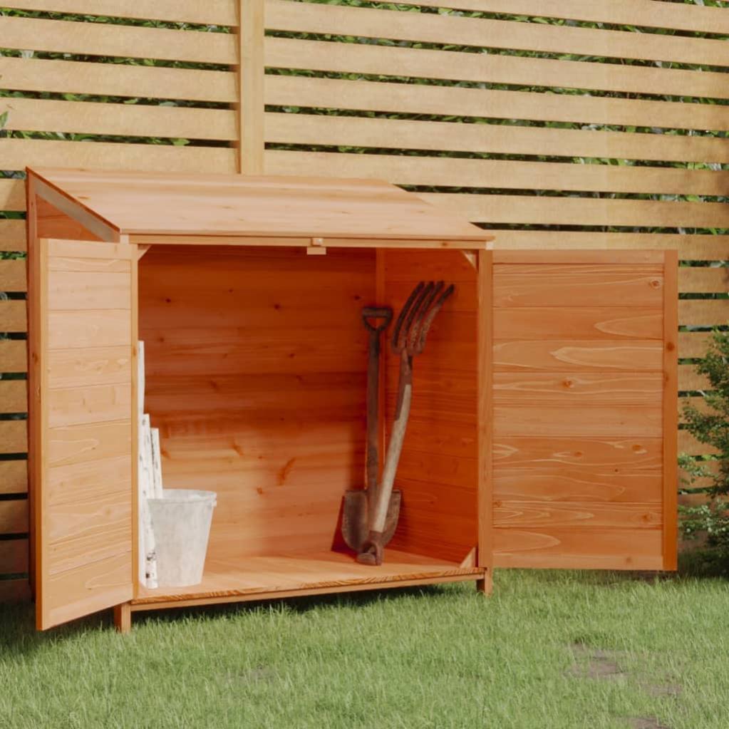 Remise de jardin Marron 102x52x112 cm Bois de sapin solide vidaXL