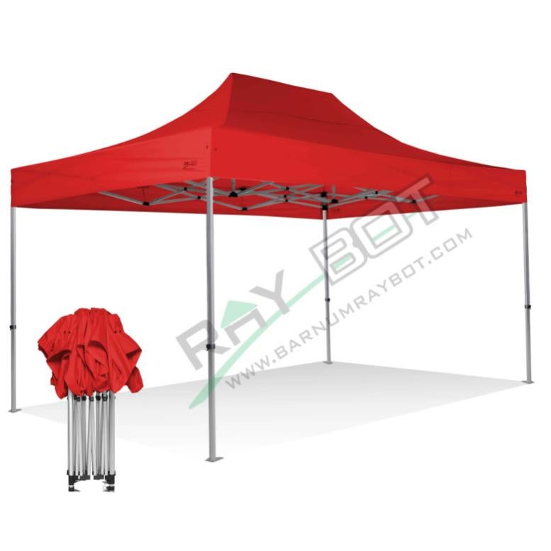 Gazebo Pieghevole 3x4,5 RAY BOT Rosso Professionale Senza Laterali