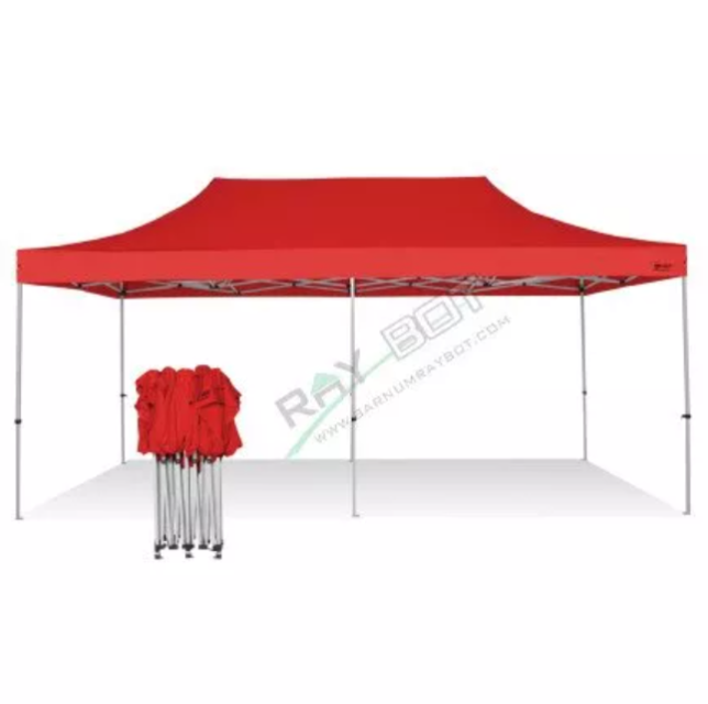 Gazebo Pieghevole 3x6 RAY BOT Rosso Professionale Senza Laterali