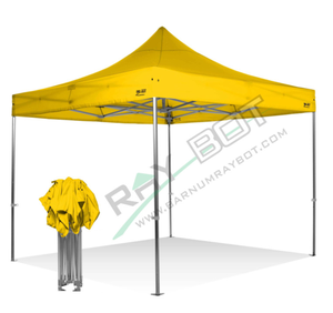 Gazebo pieghevole professionale 3x3mt - Acciaio 3cm - Giallo