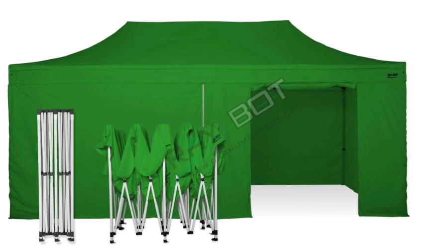 Gazebo Pieghevole 6x3 RAY BOT Verde Professionale con Laterali. Tessuto