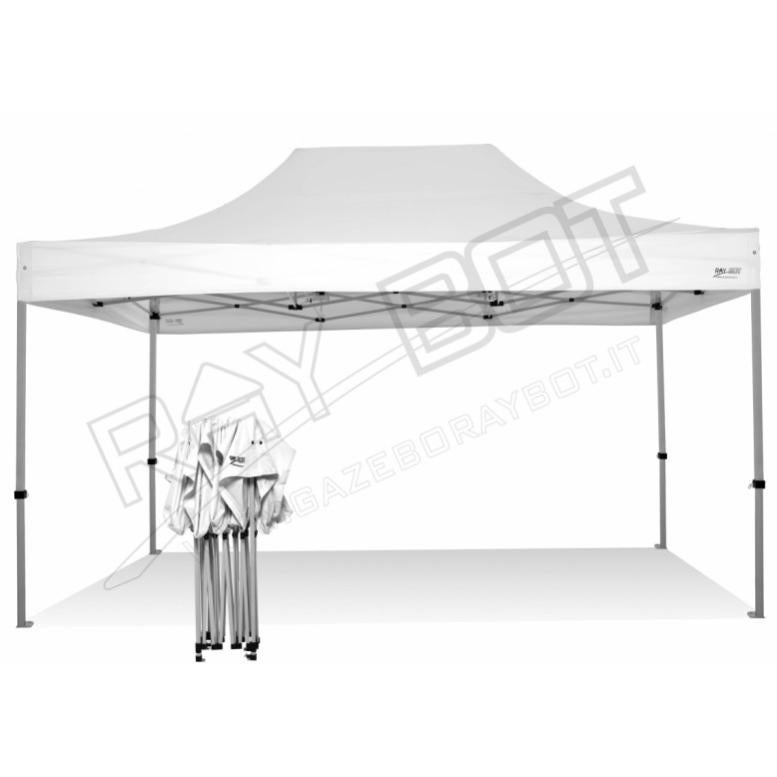 Gazebo Pieghevole 3x4,5 RAY BOT Bianco Professionale Senza Laterali