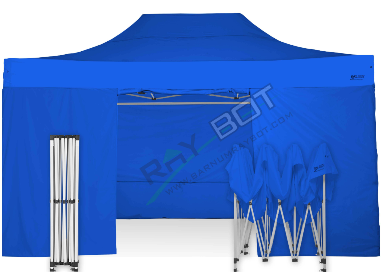 Gazebo Pieghevole 3x4,5 RAY BOT verde Professionale con Laterali