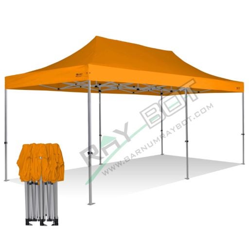 Gazebo Pieghevole 3x6 RAY BOT Arancione Professionale Senza Laterali . Tessuto  Impermeabile Da 350g/m in PVC. Gazebo Rapido