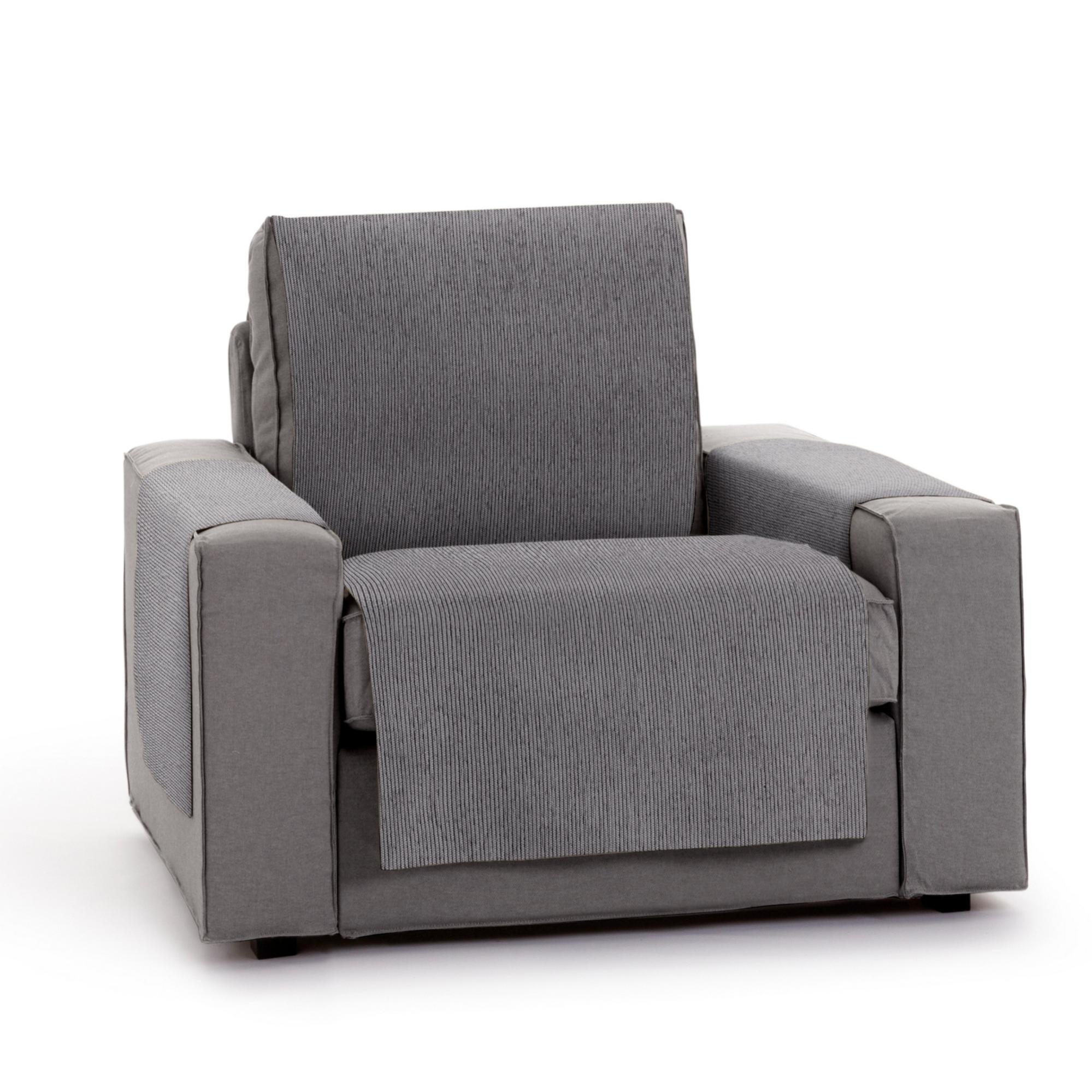 Housse Réversible Pour Fauteuil Wilson Gabor - Coloris Gris/noir - Protection Et Style Facile