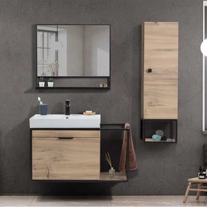 Mobili per bagno: Mobile sospeso cm 100 in legno Mod. Spirit 1000