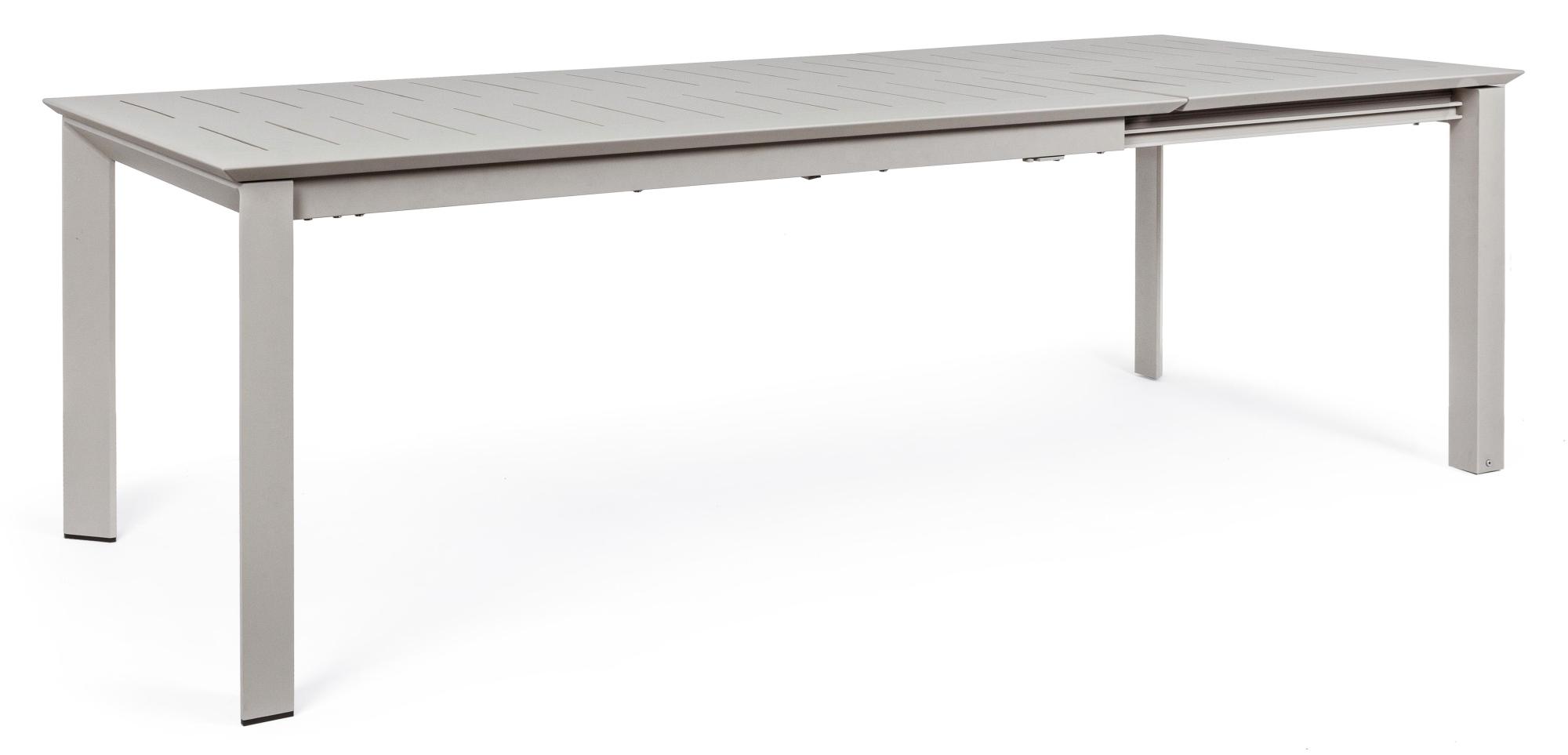 Table extensible de jardin aluminium gris Koni L 160/240 cm | Leroy Merlin