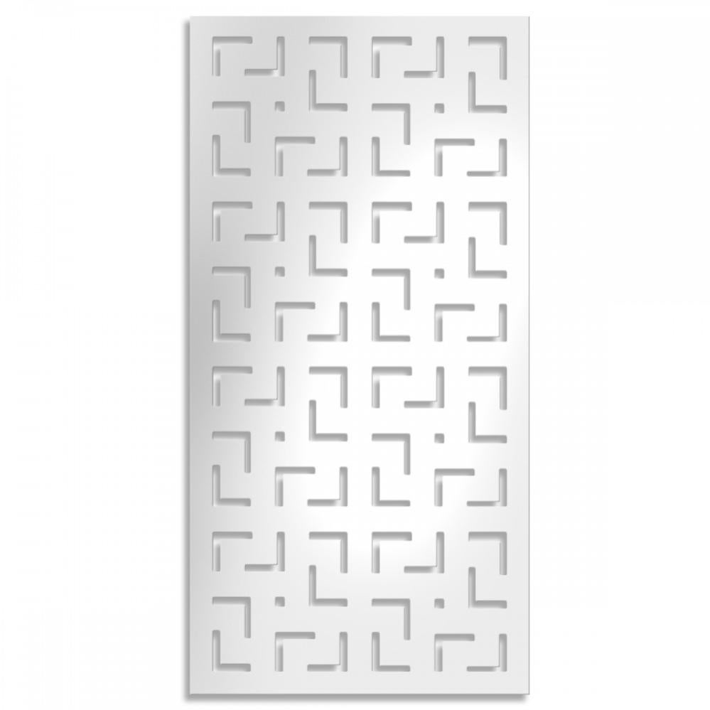 Pannello Traforato In PVC Modello CURL, Colore Bianco, 48x48 Cm, Spessore 1 Cm, Decorativo E Personalizzabile, Ideale Come Parasole O Complemento D'arredo