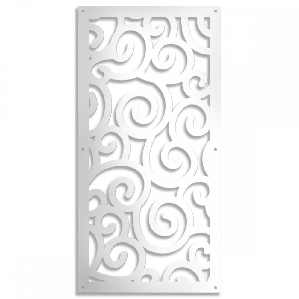 CAMPANE - Pannello In PVC Traforato - Parasole colore bianco misura 47X94 cm - spessore 10mm