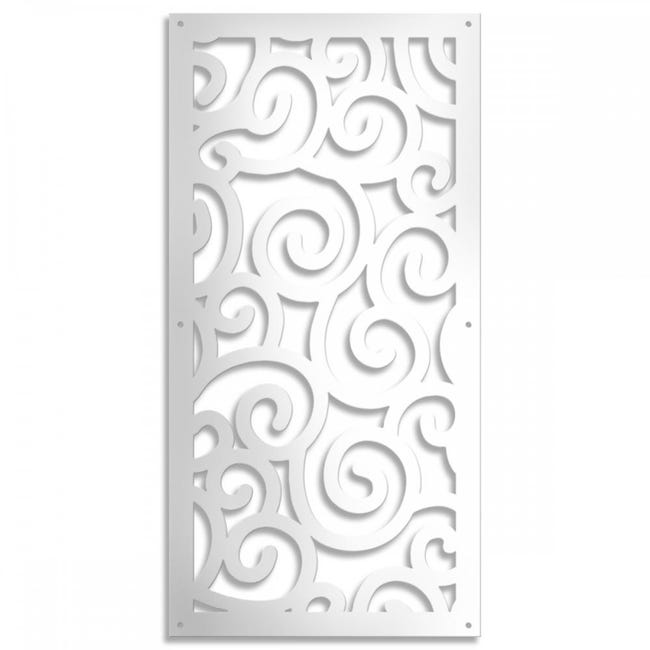 CAMPANE - Pannello In PVC Traforato - Parasole colore bianco misura 47X94 cm - spessore 10mm CAMPANE - Pannello In PVC Traforato - Parasole colore bianco misura 47X94 cm - spessore 10mm