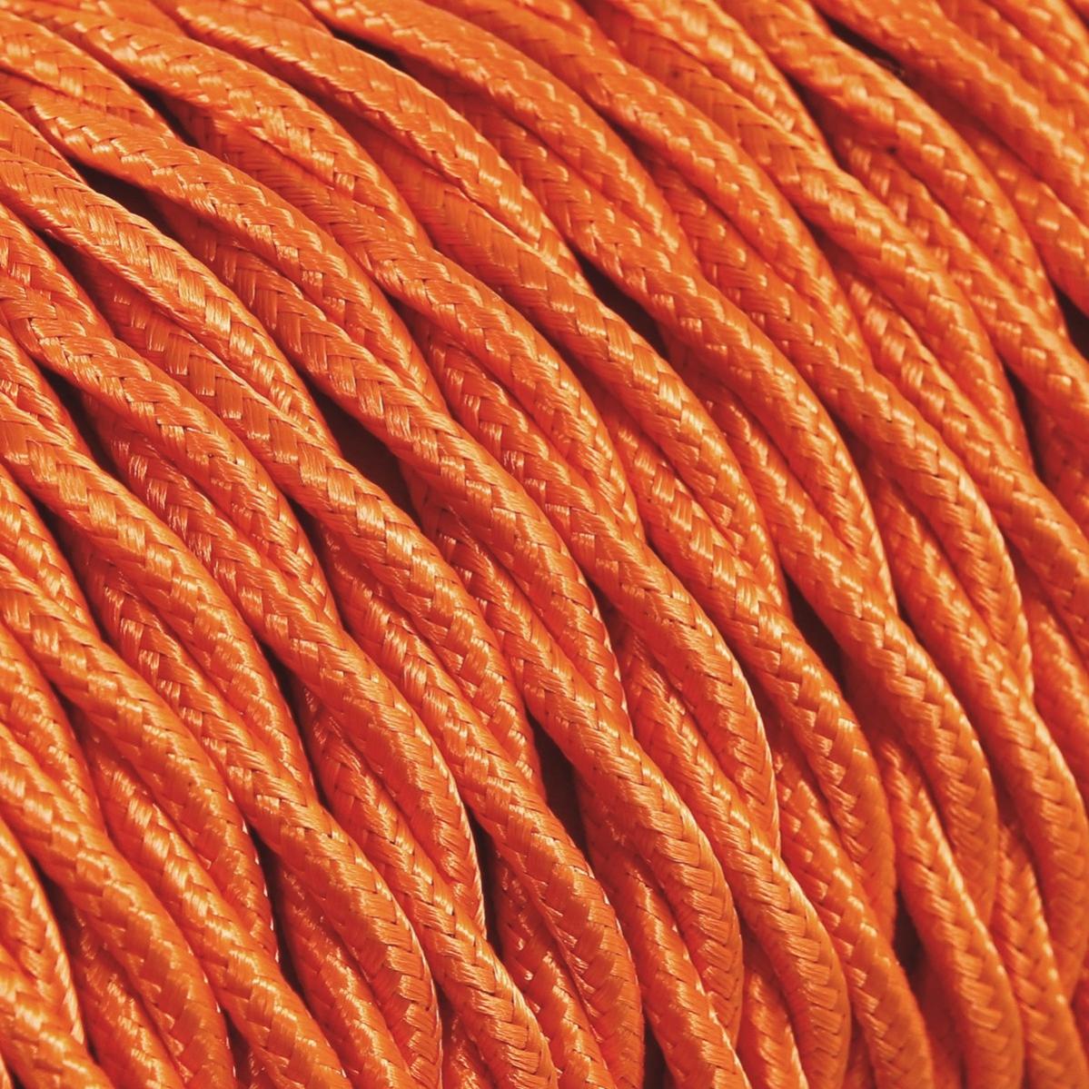 DRESS Cable Textile Torsadé 2X0,75 12 mt TR5 ORANGE Leroy Merlin