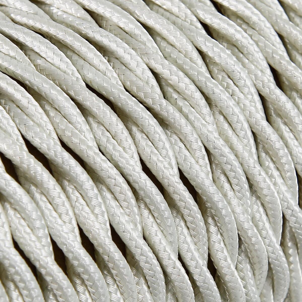 Câble Textile Design Jaune 50m - 2x0,75 - Pendelleiterbahn - Conducteur Cuivre PVC