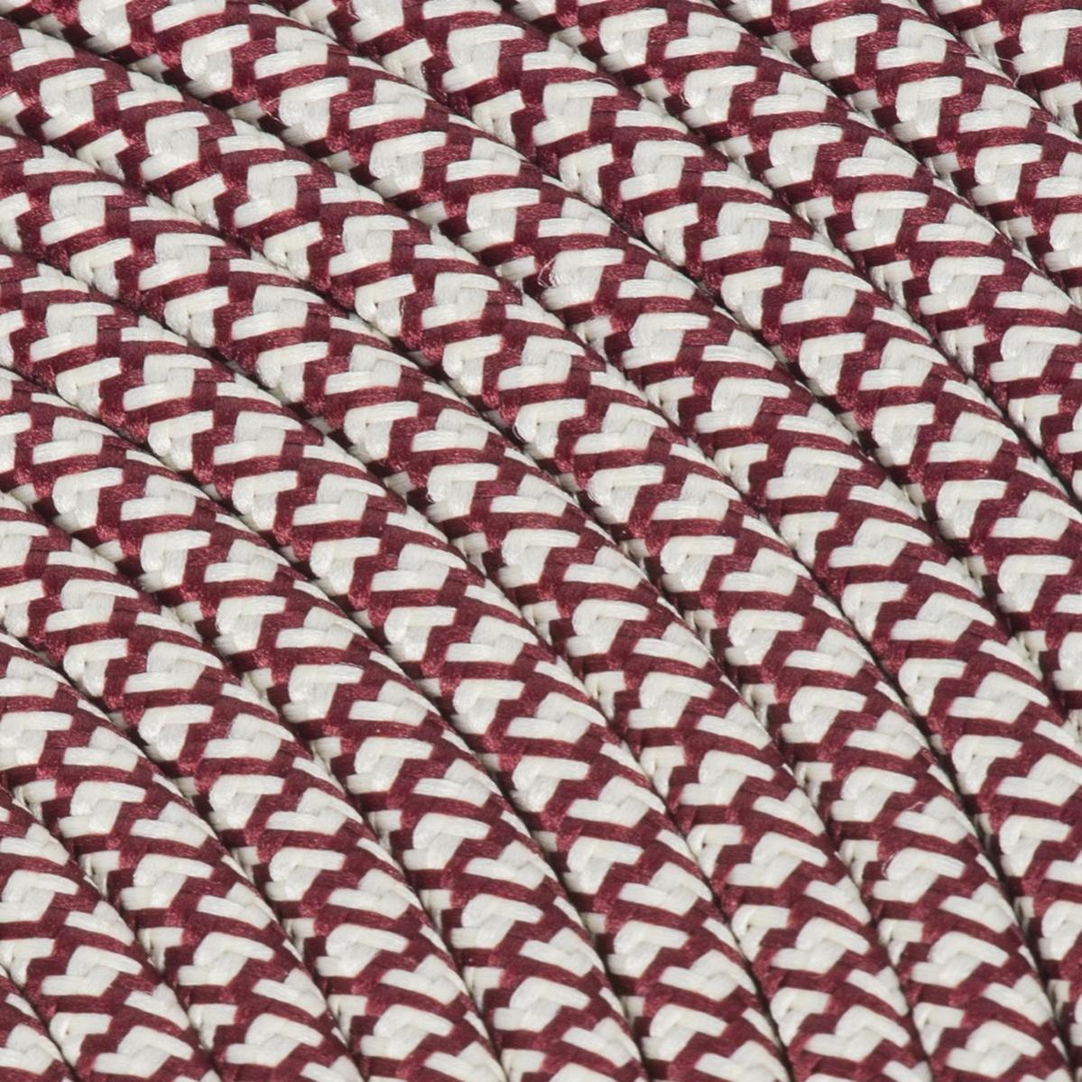 Cavo Elettrico Rotondo Con Rivestimento In Tessuto Cotone, 3x0.75 Mm², 5 Metri - Marrone Orzo - Made In Italy