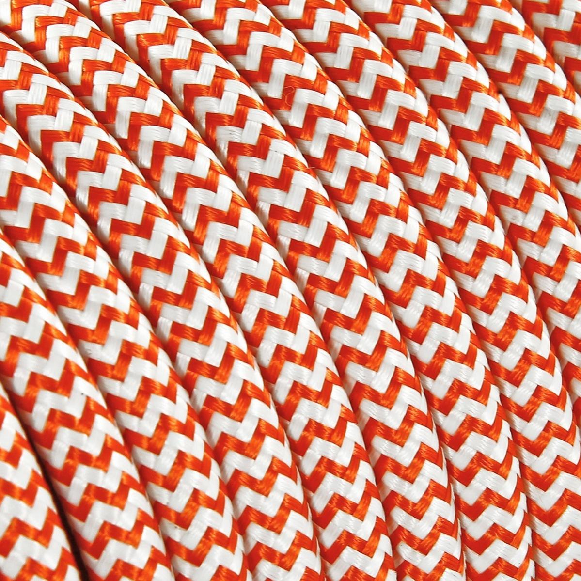 Cavo Elettrico Rotondo Con Rivestimento In Tessuto Cotone, 3x0.75 Mm², 5 Metri - Marrone Orzo - Made In Italy