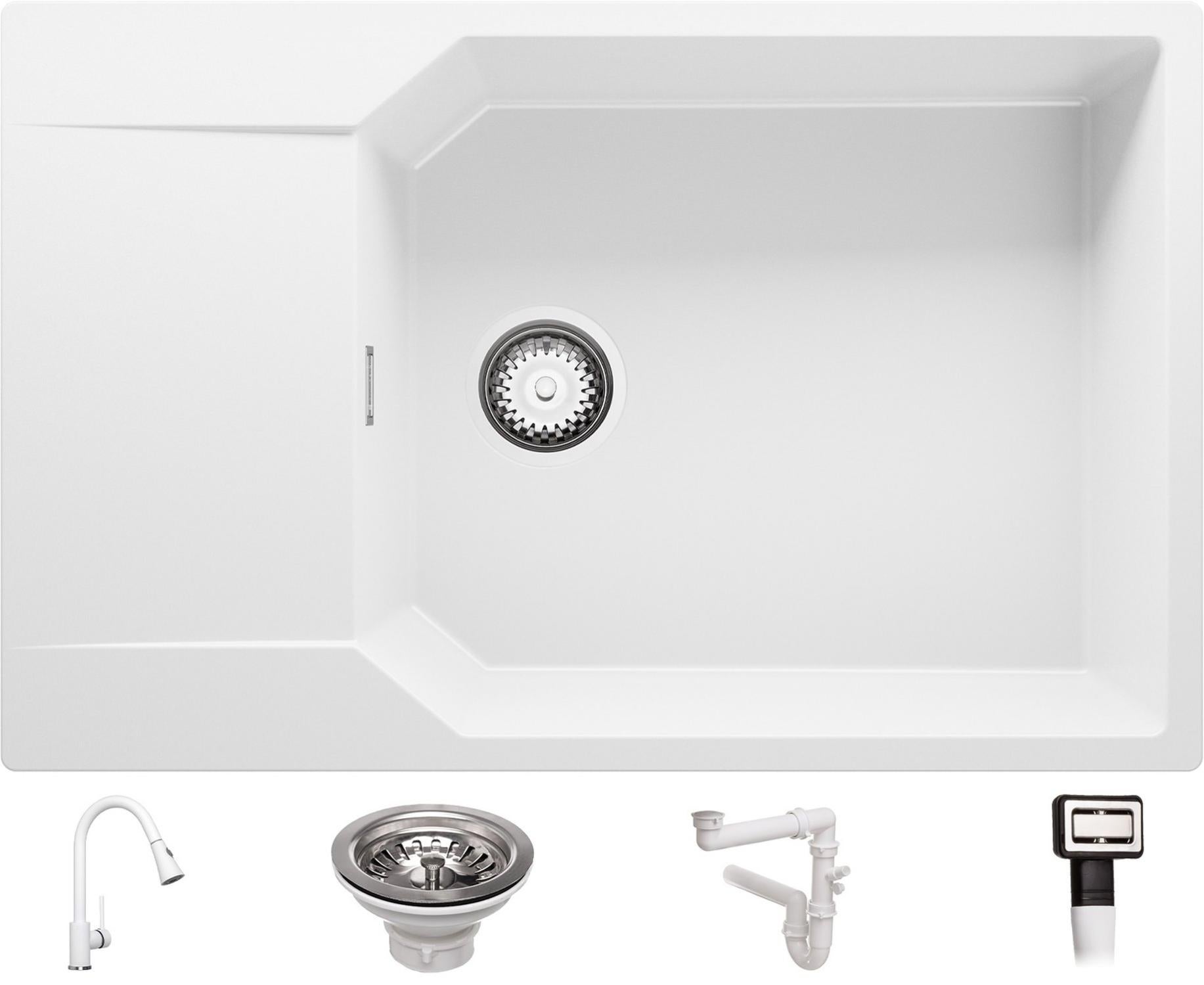 Lavello Da Cucina In Granito CRISTALITE 78x50 Cm Nero - SCHOCK Lima D-100S - Foto 14