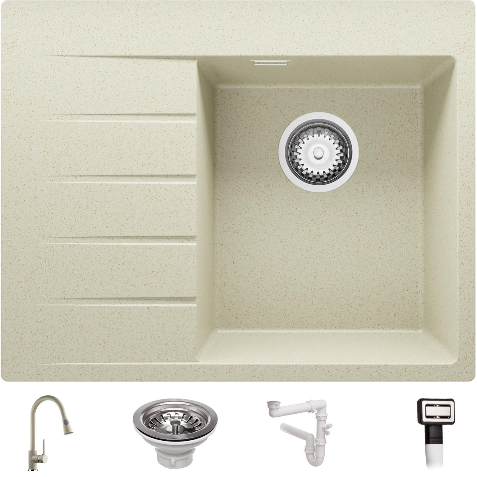 Lavello Da Cucina In Granito CRISTALITE 78x50 Cm Nero - SCHOCK Lima D-100S - Foto 6