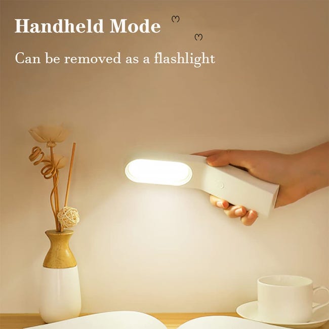 Lampada da Scrivania a LED, Lampada da tavolo Touch Senza fili  Ricaricabile, Design magnetico lampada da parete, Dimmerabile 10 livelli di  luminosità