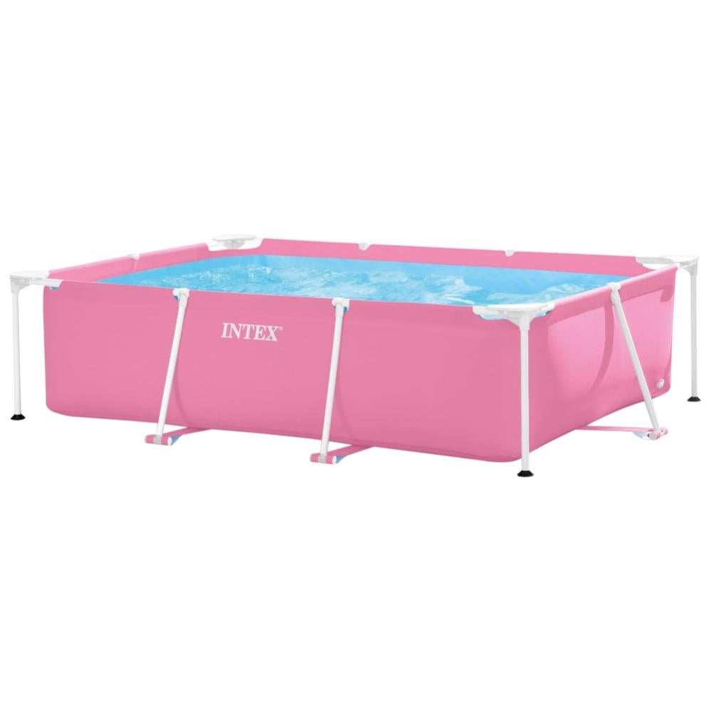 Piscina Desmontable Rectangular Rosa 1.662 L Small Frame Intex