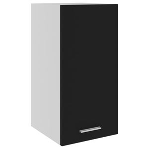 Armario colgante pared,Mueble de pared de cocina contrachapada negro  50x31x60 cm vidaXL