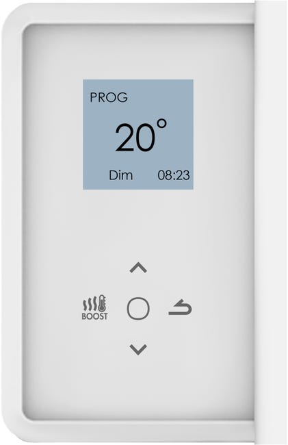 Radiateur sèche-serviettes Doris électrique digital ventilo 1750W Blanc  Carat - 850246