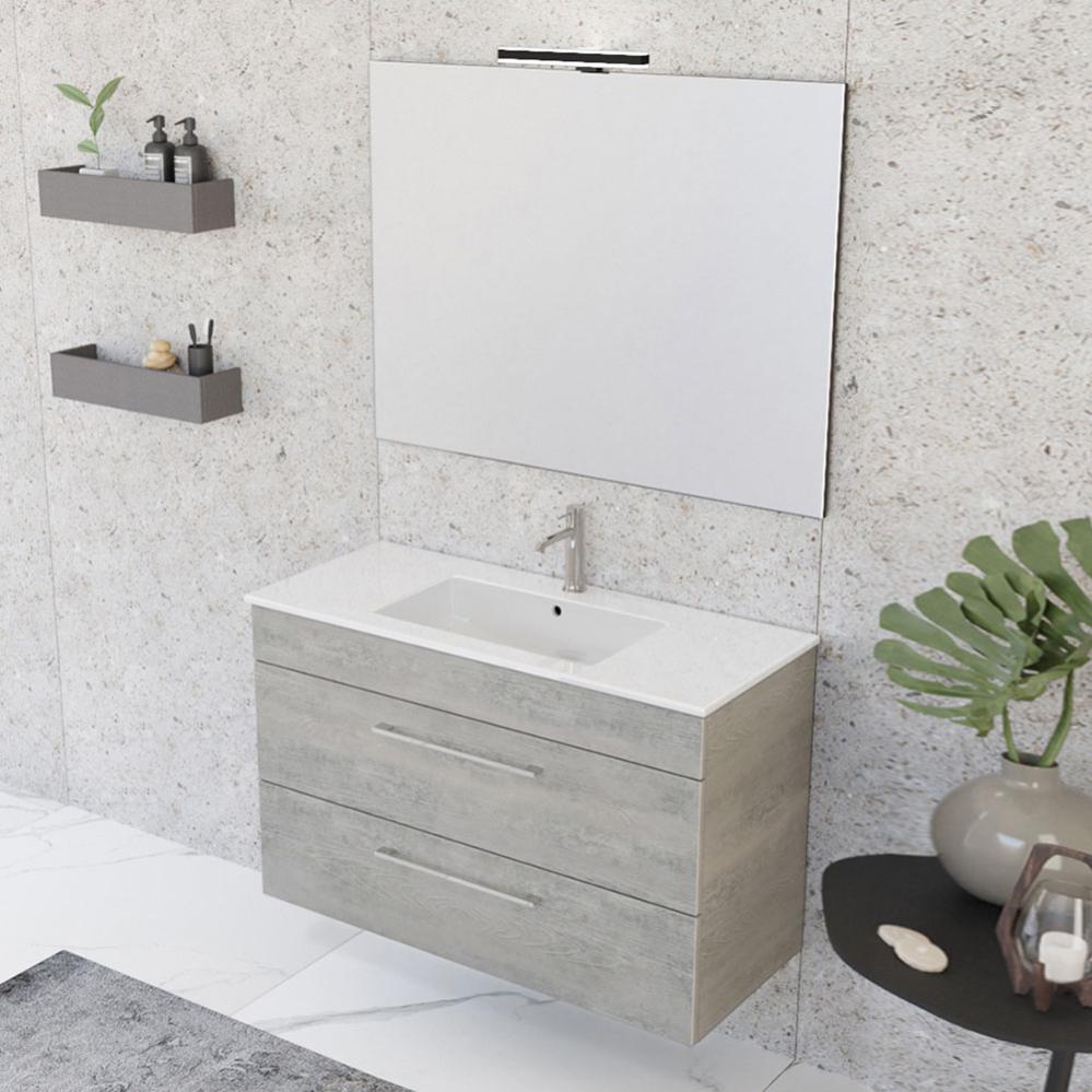YITAHOME Mobiletto Da Bagno A Colonnina – Grigio, 35x31x91 Cm, 3 Scomparti Con Anta E Ripiano Regolabile, Per Bagno E Ingresso
