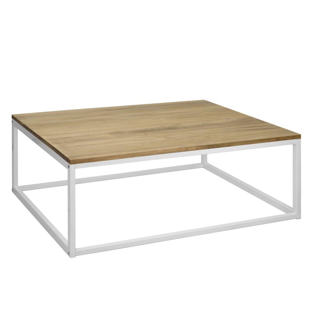 Eluno Tavolino Da Salotto In Metallo Nero – Design Industriale, Piano Robusto E Piedini Regolabili, Perfetto Per Divano E Spazi Piccoli (110x35x41 Cm) - 5