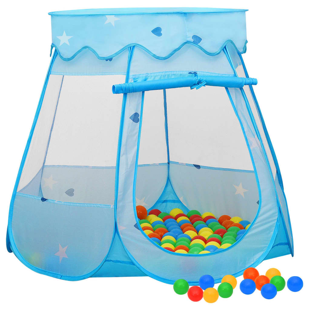 VidaXL Tenda da Gioco per Bambini Blu con 250 Palline 102x102x82