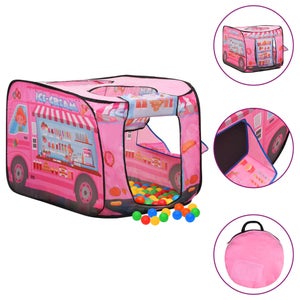 vidaXL Tenda da Gioco per Bambini Rosa con 250 Palline 301x120x128 cm