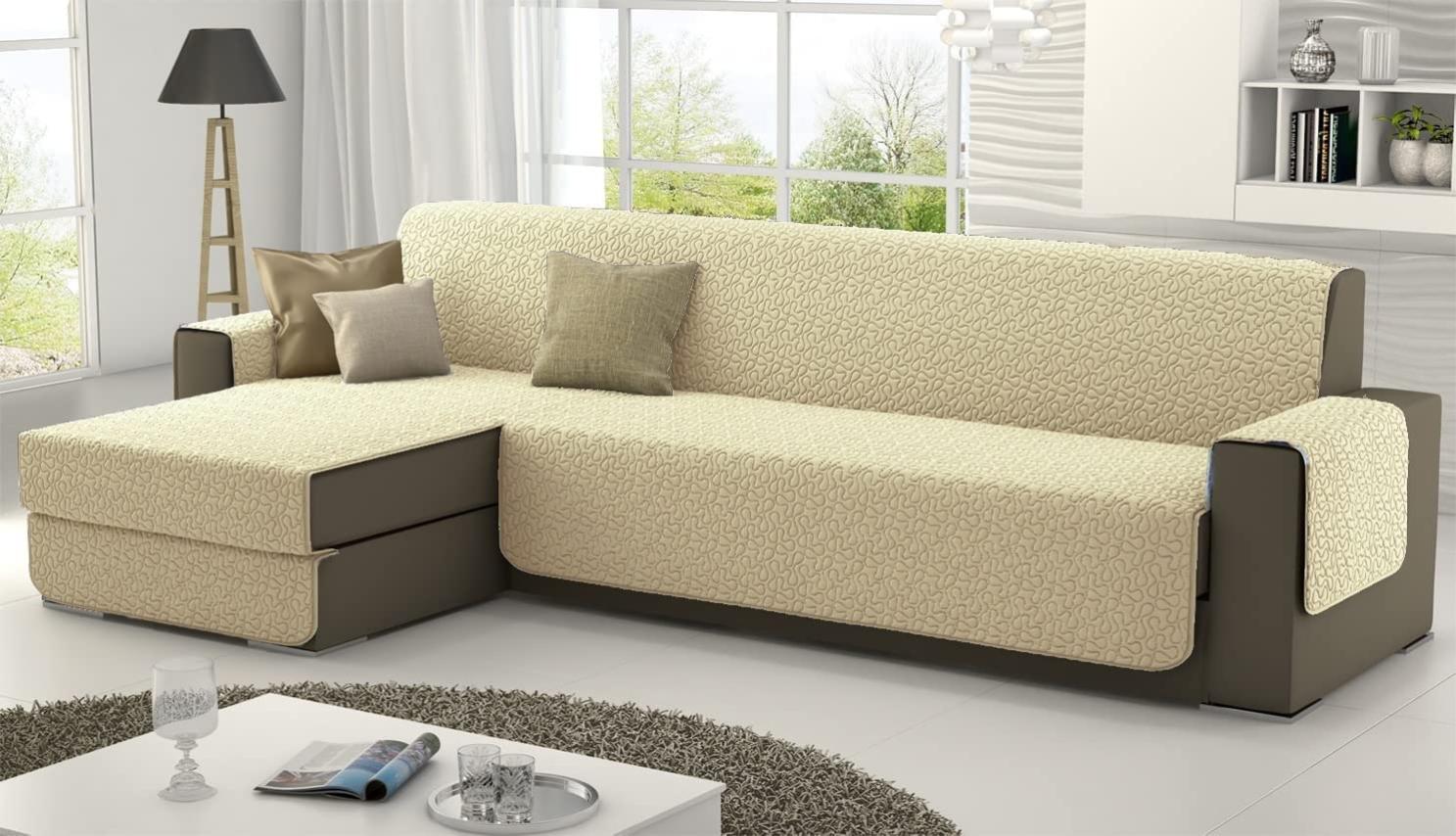 Copridivano Con Penisola Reversibile - Tessuto Idrorepellente E Antimacchia Per Divani 3 Posti - Foto 9