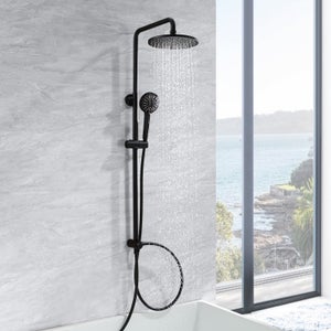 Colonne de douche JOGO en aluminium noir à fixer au mur à petit prix